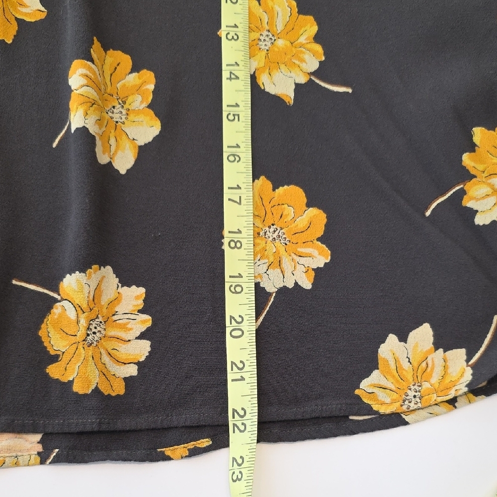 Madewell Rhyme Top Blouse Olive Green Yellow Floral Size S Boho Cottagecore - Picture 10 of 10
